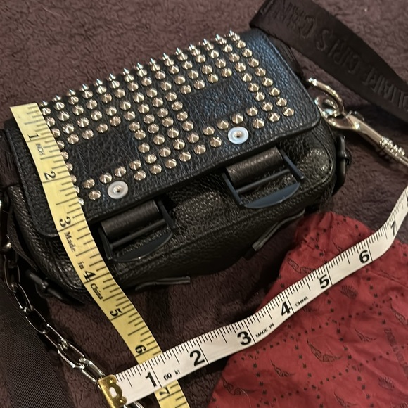 Zadig & Voltaire xs ready made bag with studs chain & webbing strap - Picture 3 of 7